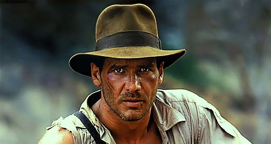 Harrison Ford as Indiana Jones in his fedora.
